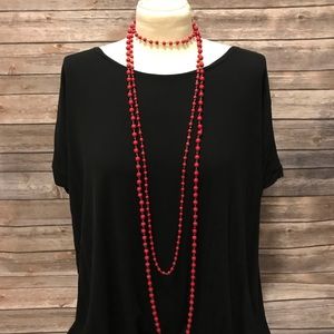 Set of 2 Red Wrap Necklaces ❤️